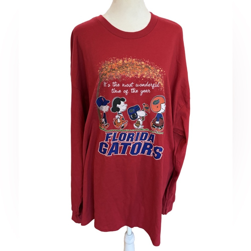 Florida Gators fall themed long sleeve tshirt Peanuts characters Unisex Size 2XL